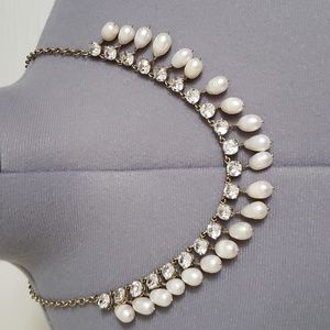 Teardrop Necklace with Rhinestones